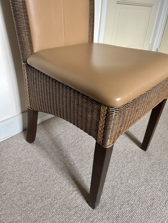 Image 1 of 4x rattan dining room chair