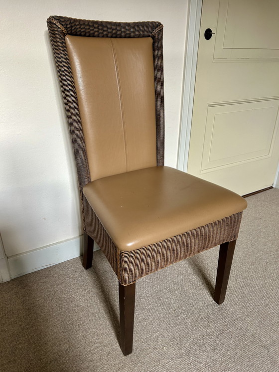 Image 1 of 4x rattan dining room chair