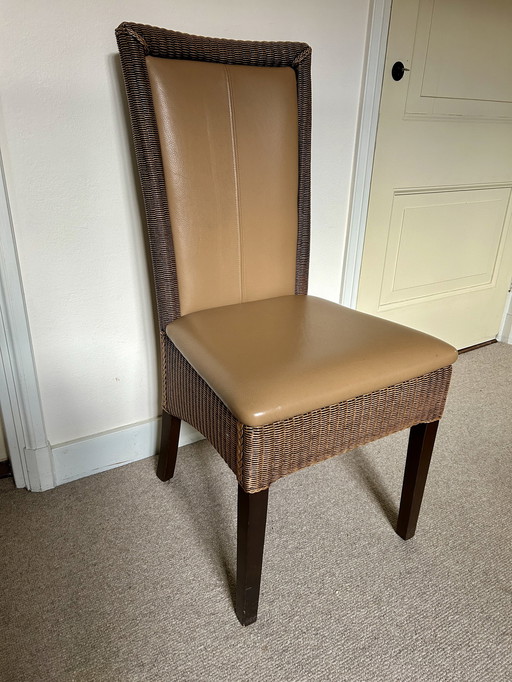 4x rattan dining room chair