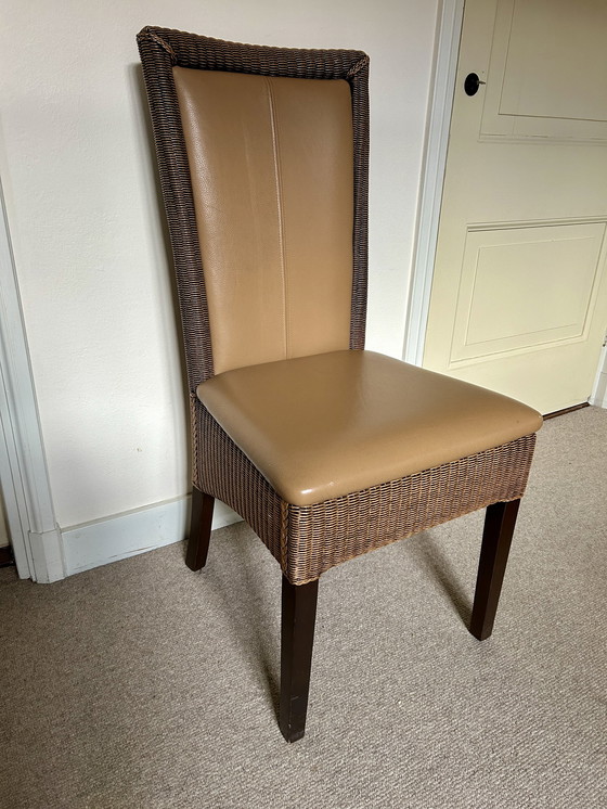 Image 1 of 4x rattan dining room chair