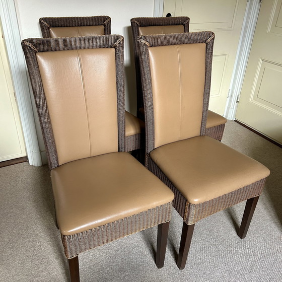 Image 1 of 4x rattan dining room chair