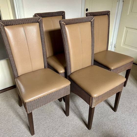 Image 1 of 4x rattan dining room chair