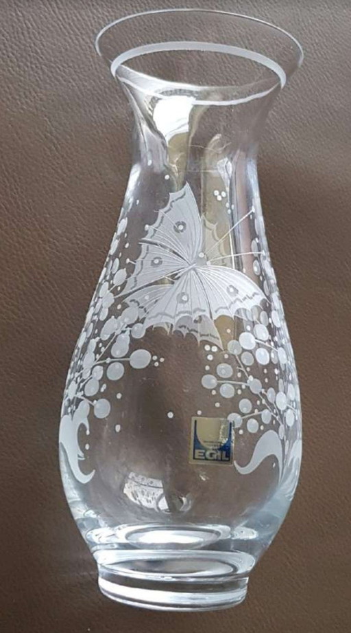 Vintage butterfly vase