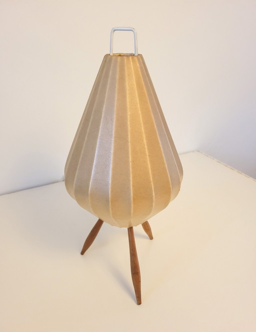Lámpara de mesa vintage con trípode Cocoon, 1960