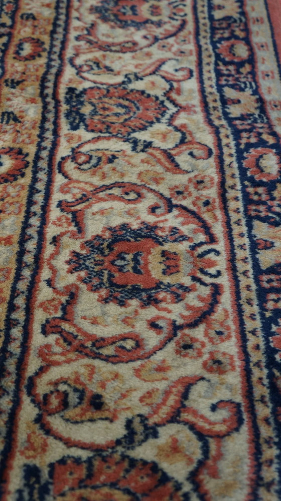 Image 1 of Beautiful Oriental rug with cream, blue, red and pink, 246 x 172 cm