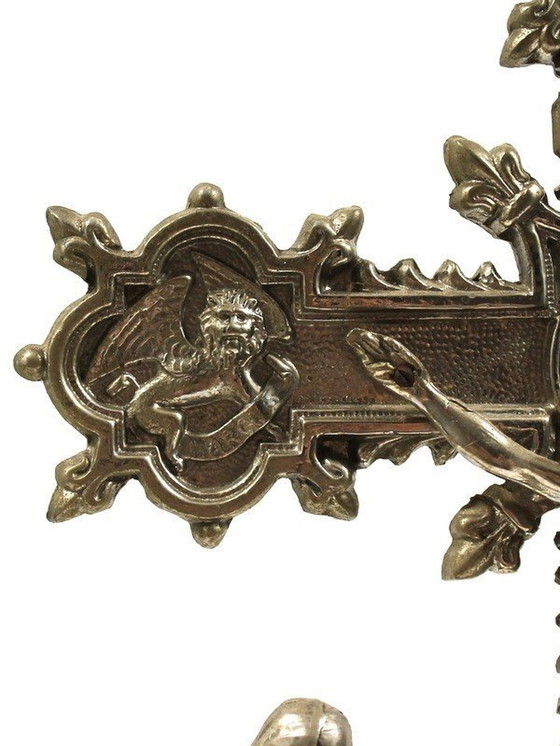 Image 1 of Imponente croce d'altare in metallo
