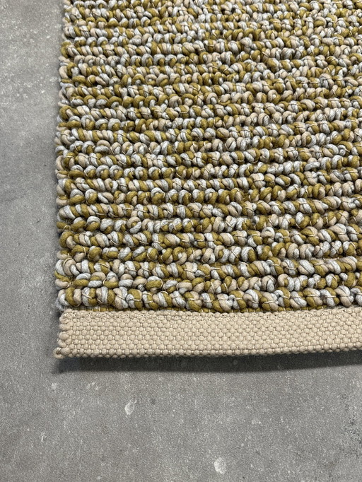 Rug Brink En Campman Nest 170X240 Cm Ochre/Grey Wool