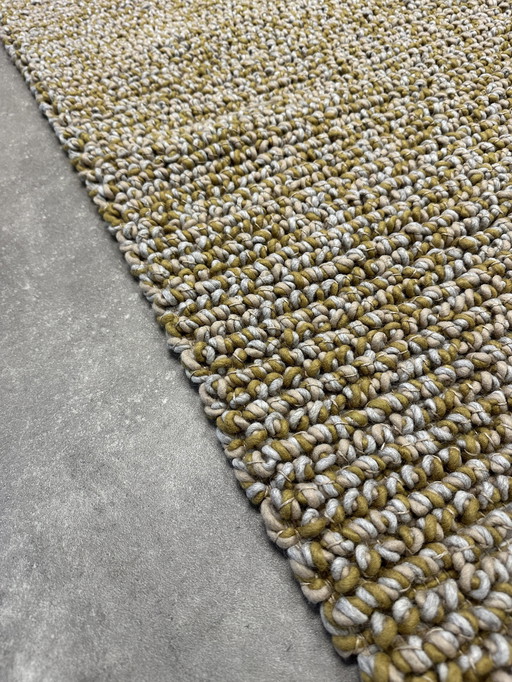 Rug Brink En Campman Nest 170X240 Cm Ochre/Grey Wool