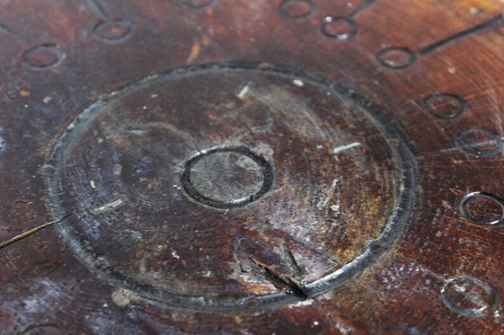 Image 1 of Rustic stool in solid beech wood