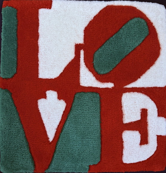 Image 1 of Robert Indiana: "Magyar Love." Carpet.