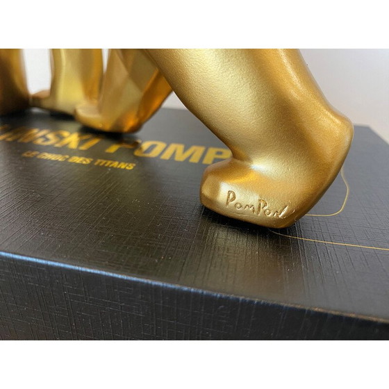 Image 1 of Vintage golden pom pom bear by Richard Orlinski, 2023