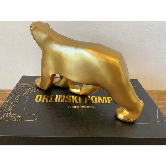 Image 1 of Vintage golden pom pom bear by Richard Orlinski, 2023