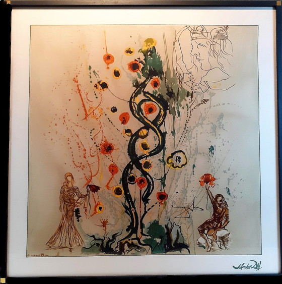 Image 1 of Salvador Dali Screenprint on silk by Demart