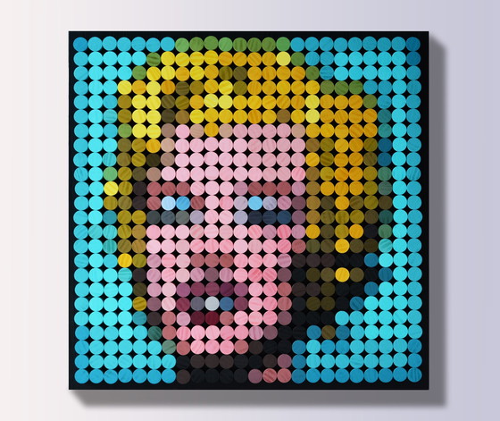 Image 1 of Marilyn Monroe's wooden Art Portrait