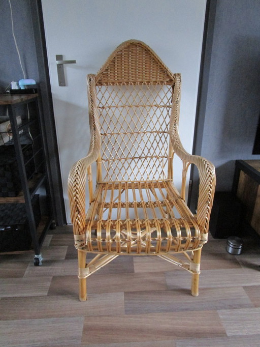 Bella sedia in rattan, primi anni &#39;70