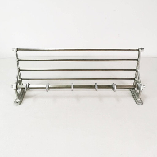 Vintage Art Deco wall bracket in aluminum and metal, Germany 1930
