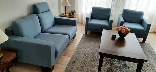 Ensemble canapé Rolf Benz avec 2 fauteuils