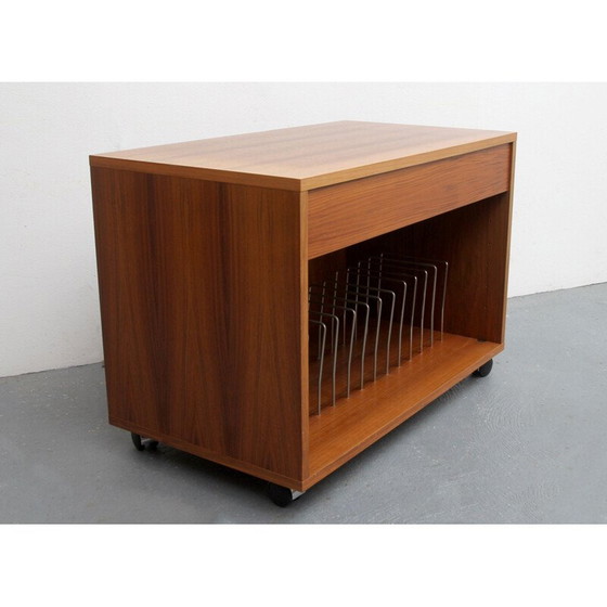 Image 1 of Vintage record rack in walnut by Renz, Germany 1970
