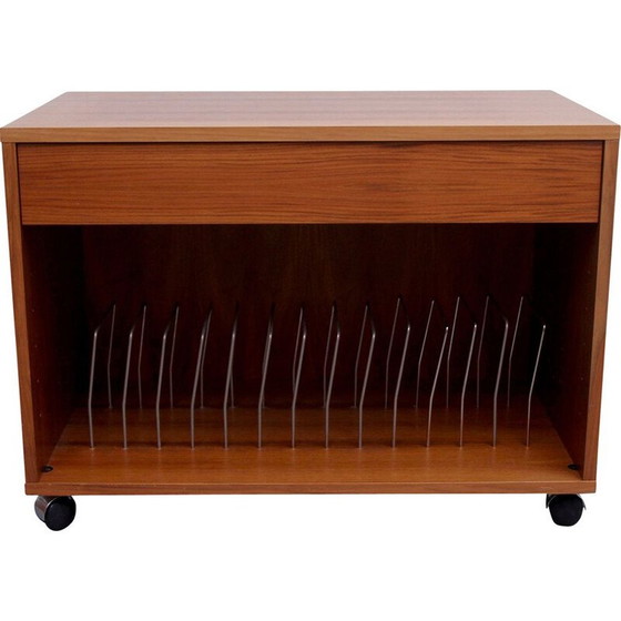 Image 1 of Vintage record rack in walnut by Renz, Germany 1970