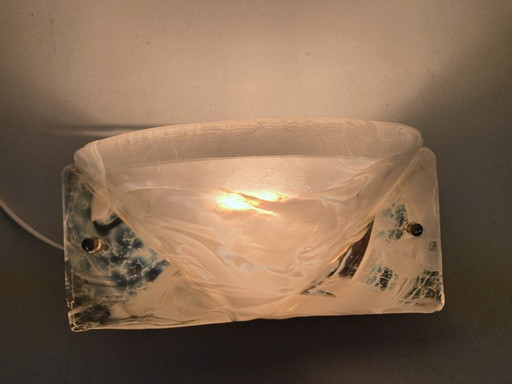 Wall light made of glass Hollywood Regency Design 60s 70s