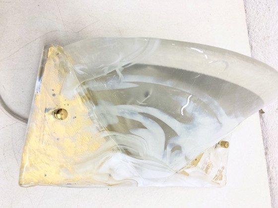 Image 1 of Wall light made of glass Hollywood Regency Design 60s 70s