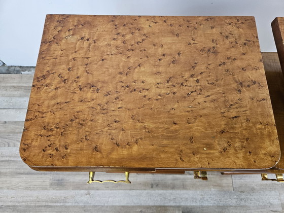 Image 1 of Art Decò Bedside Tables In Thuja Wood 1940