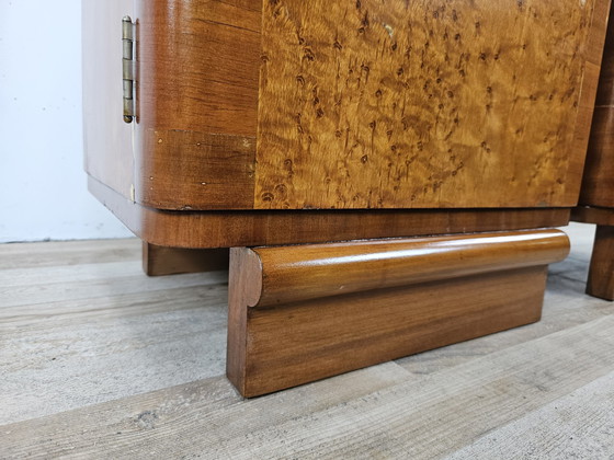 Image 1 of Art Decò Bedside Tables In Thuja Wood 1940