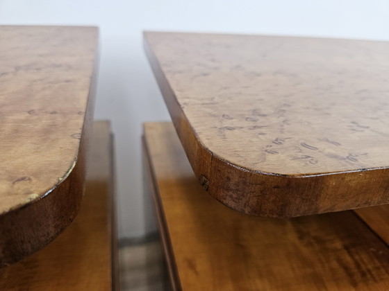 Image 1 of Art Decò Bedside Tables In Thuja Wood 1940