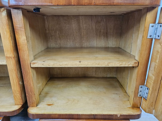 Image 1 of Art Decò Bedside Tables In Thuja Wood 1940