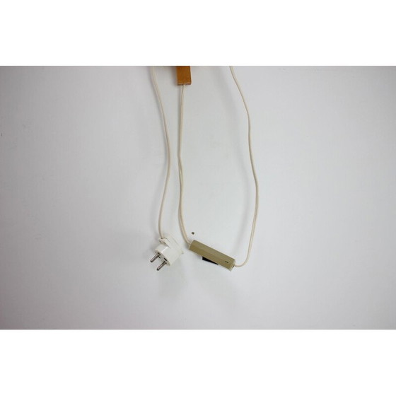 Image 1 of Vintage wall lamp in glass and wood, Czechoslovakia 1970