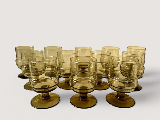 Image 1 of 12 X Vintage Wine Glasses: Willem Heessen For Royal Leerdam