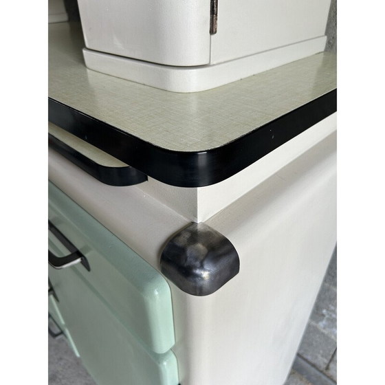 Image 1 of Vintage “Malin” sideboard in wood and aluminum, 1950