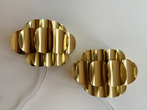 Werner Schou brass wall light Coronell Electro