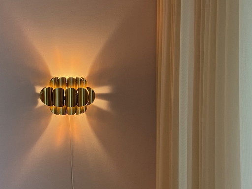 Werner Schou brass wall light Coronell Electro