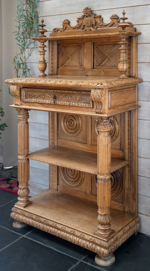 Neo-Renaissance (Henry Ii-Early Xix) Walnut Open Sideboard