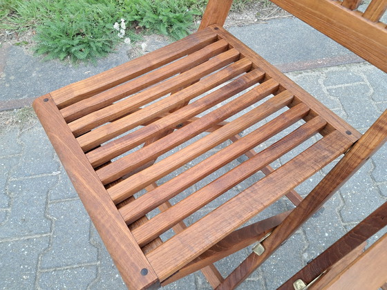 Image 1 of 2 Teak And Garden Teak Folding Chairs/Bistro Chairs, Folding