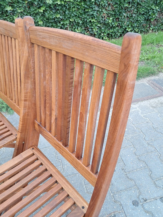 Image 1 of 2 Teak And Garden Teak Folding Chairs/Bistro Chairs, Folding