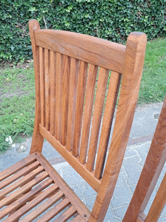 Image 1 of 2 Teak And Garden Teak Folding Chairs/Bistro Chairs, Folding