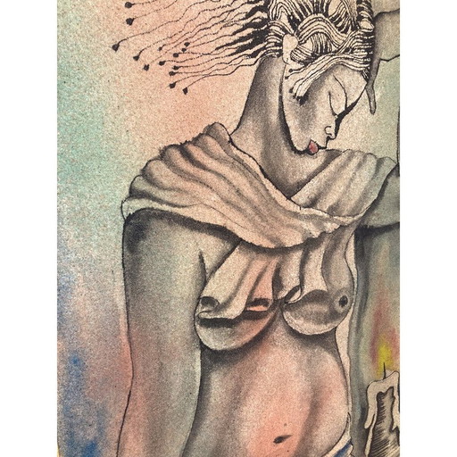 Pintura vintage moderna, 1980