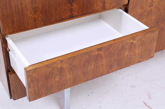 Image 1 of Rosewood sideboard 60s | Mid - Century vintage drawer cabinet retro wood storage