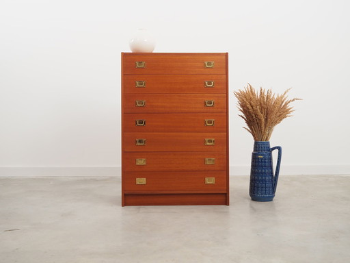 Teak Chest Of Drawers, Danish Design, 1970S, Production: Denmark