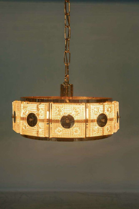 Image 1 of Vintage Design pendant lamp Orrefors Sweden, Carl Fagerlund
