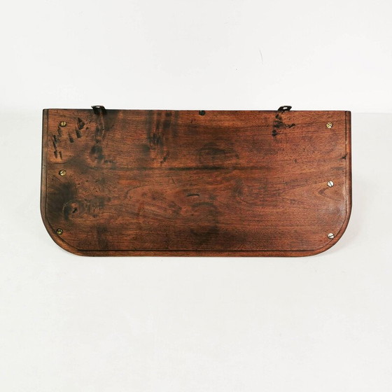 Image 1 of Vintage Art Deco wall shelf in walnut wood, Denmark 1920