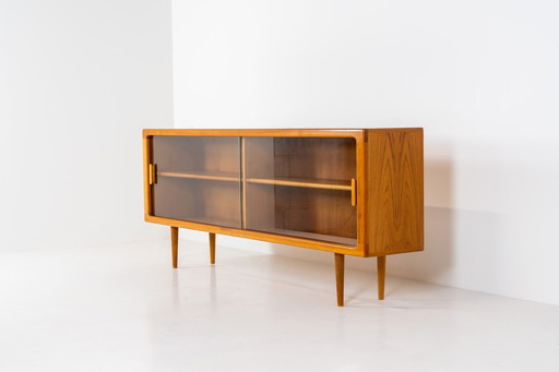 Stunning Sideboard With Glass Doors By Cfc Silkeborg (Denmark, 1960S).