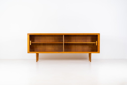 Stunning Sideboard With Glass Doors By Cfc Silkeborg (Denmark, 1960S).