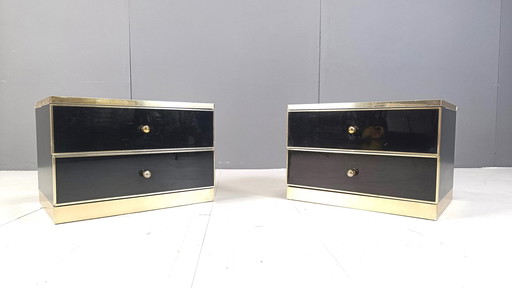 Pair of bedside cabinets, 1970s