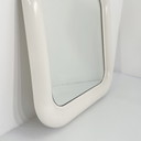 White Delfo Mirror By Sergio Mazza For Artemide, 1960S