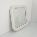 White Delfo Mirror By Sergio Mazza For Artemide, 1960S