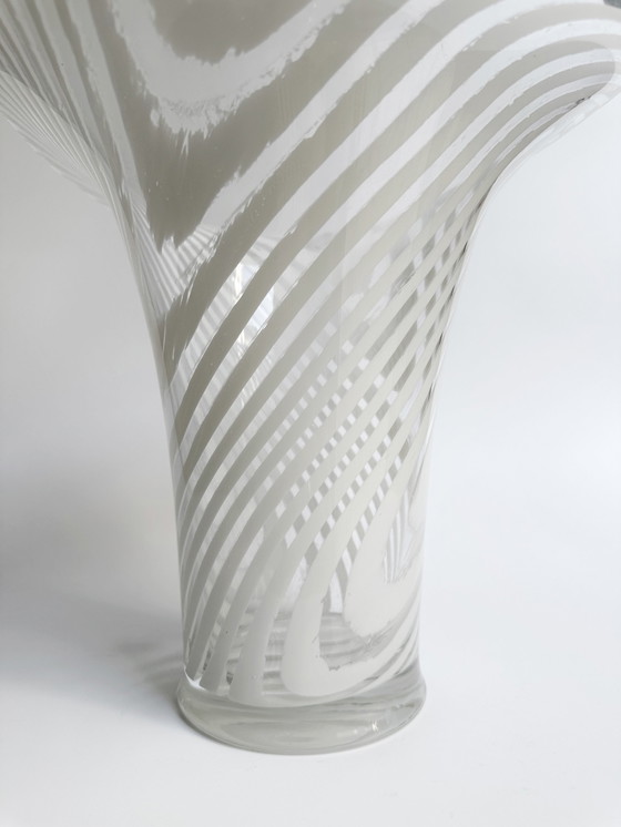 Image 1 of Vintage Peill & Putzler zebra swirl flower vase