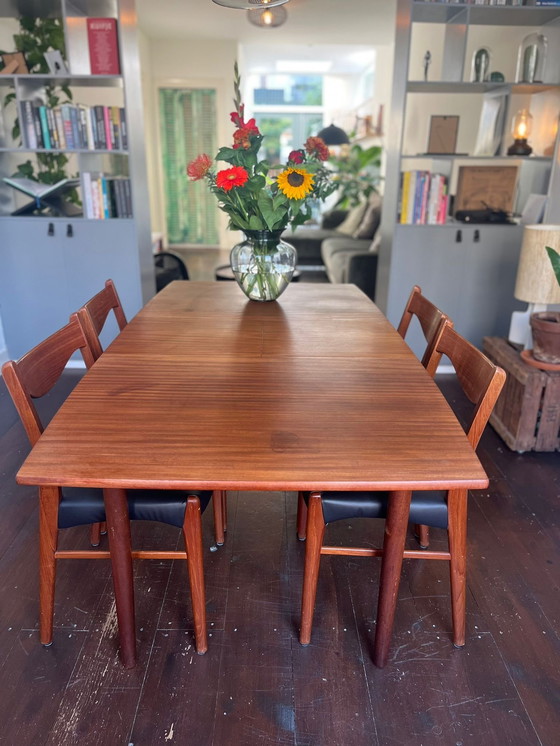 Image 1 of Vintage Extendable Dining Table Teak